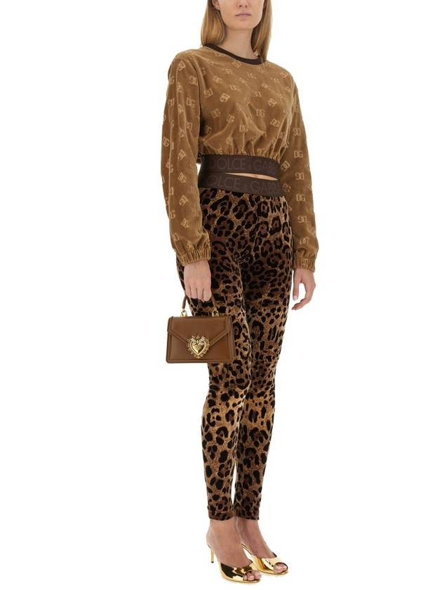 Leopard Leggings FTCQKTFJ7D5 S8350 JACQUARD B0170470767 - DOLCE&GABBANA - BALAAN 3