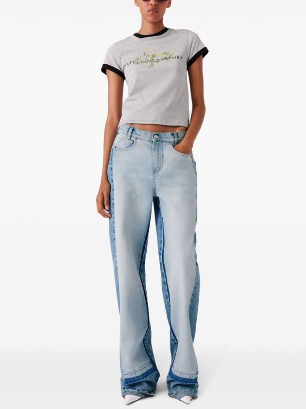 Logo Floral Embroidered T-Shirt - STELLA MCCARTNEY - BALAAN 2