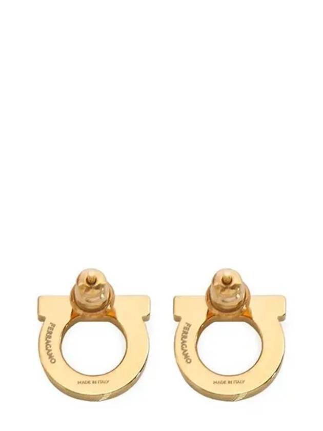 Gancini Pearl Earrings Gold - SALVATORE FERRAGAMO - BALAAN 3