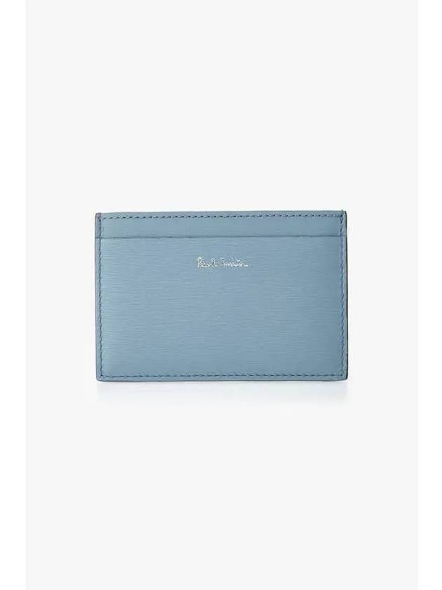 PS Color Block Leather Card Case Blue - PAUL SMITH - BALAAN 1