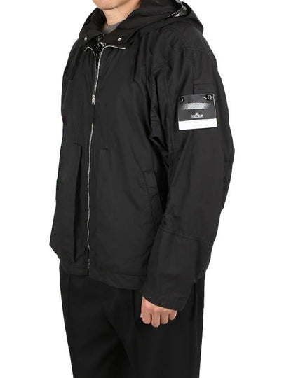 Shadow Wappen Hooded Jacket Black - STONE ISLAND - BALAAN 2