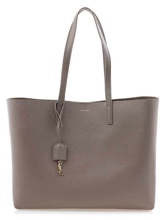 East West Shopper Tote Bag Brown - SAINT LAURENT - BALAAN 3