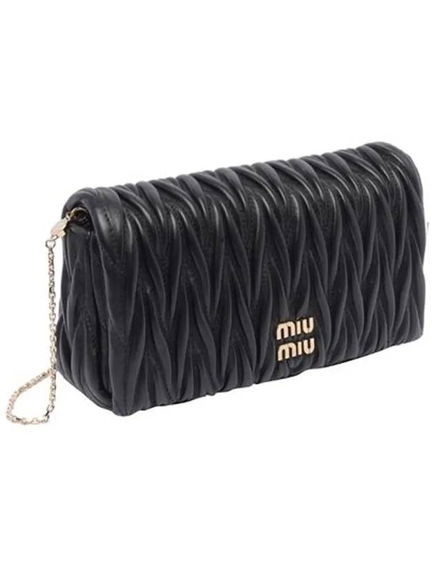 Matelasse Nappa Leather Logo Mini Bag Black - MIU MIU - BALAAN 5