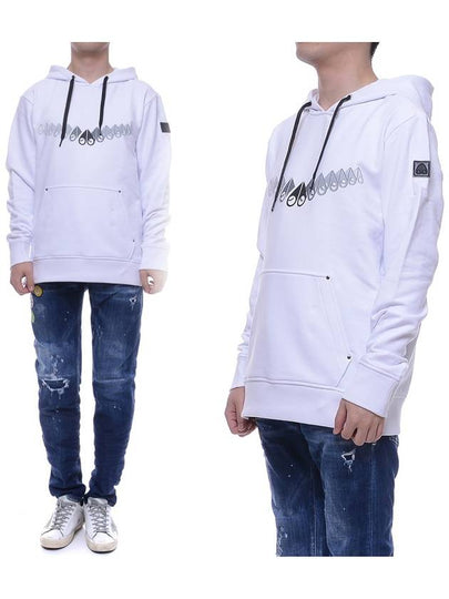 Signature Logo Hoodie White - MOOSE KNUCKLES - BALAAN 2