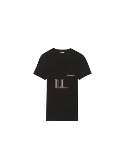 Brode Embroidered Logo Short Sleeve T-Shirt Black - JACQUEMUS - BALAAN 2