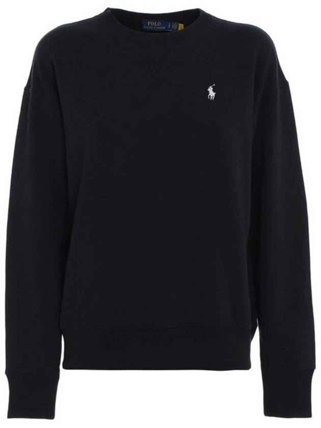 Embroidered Logo Pony Sweatshirt Black - POLO RALPH LAUREN - BALAAN 2