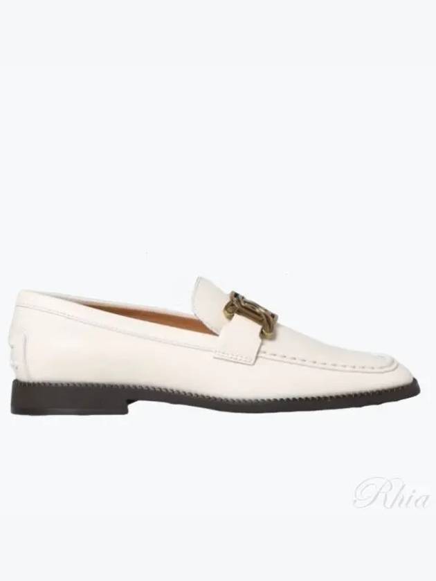 Kate Metal Chain Leather Loafers White - TOD'S - BALAAN 2