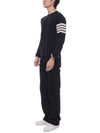 4 Bar Armband Classic Merino Wool Knit Top Navy - THOM BROWNE - BALAAN 5