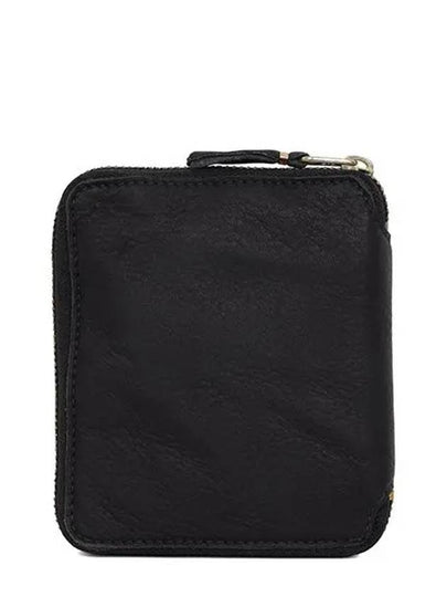 Black washed zipper half wallet SA2100WW 1 - COMME DES GARCONS - BALAAN 2