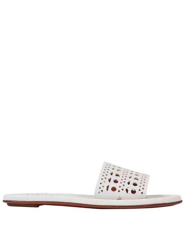 Vienne Laser-Cut Leather Mules White - ALAIA - BALAAN 2