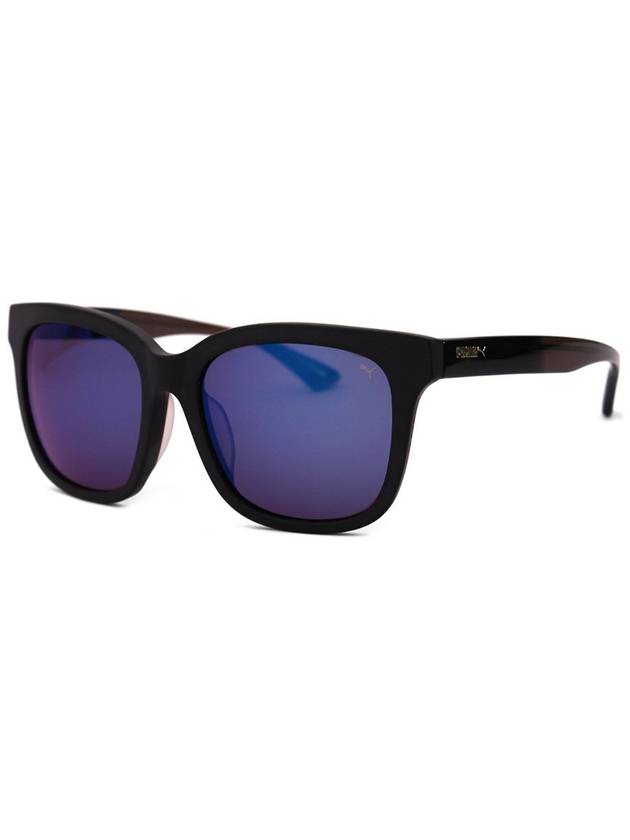 PU0083SK 003 Square Horn Rim Over Asian Fit Mirror Sunglasses - PUMA - BALAAN 1