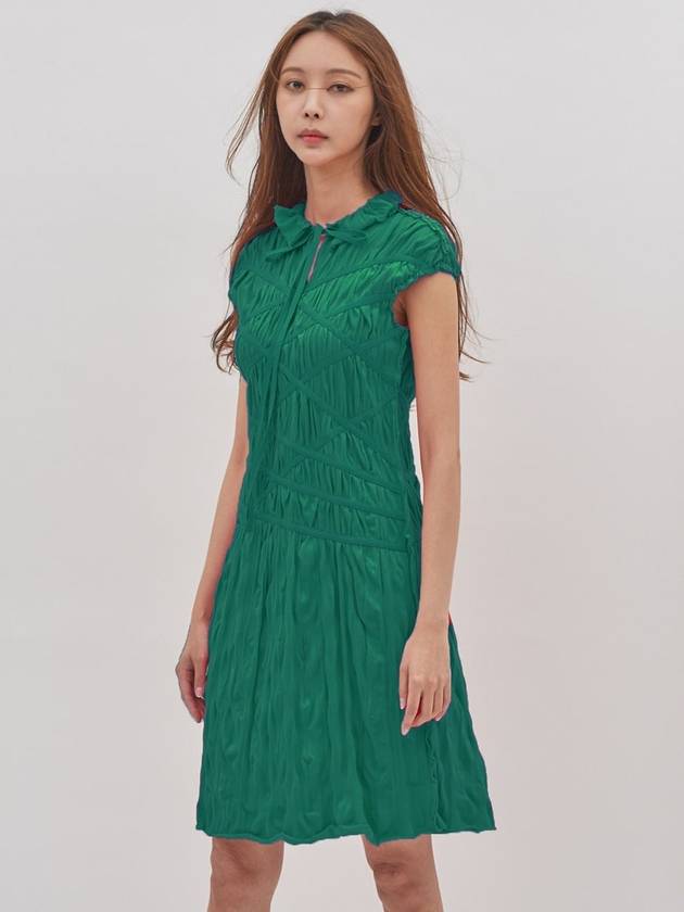 Tie Me Up Short Dress Emerald Green - ICONOGRAPHY - BALAAN 4