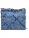 Denim chain 22 bag medium medium stitch AS3261 - CHANEL - BALAAN 6