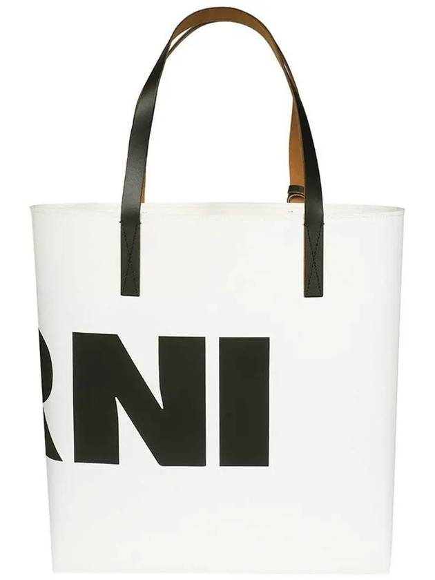 North South Logo Print Tote Bag White - MARNI - BALAAN 4