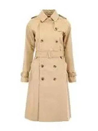 Greta Double Breasted Cotton Trench Coat Beige - A.P.C. - BALAAN 2