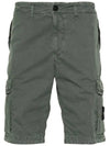 Cargo Bermuda Shorts Green - STONE ISLAND - BALAAN 3