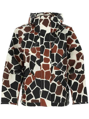 Print 1952 Hooded Windbreaker Brown - MONCLER - BALAAN 1