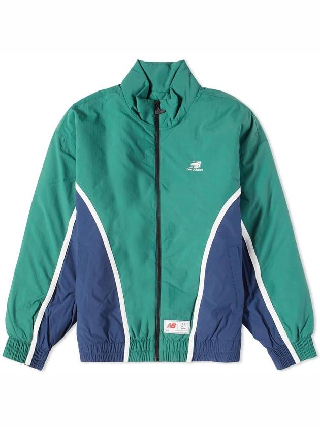 Hoops Woven Jacket Forest Green - NEW BALANCE - BALAAN 1