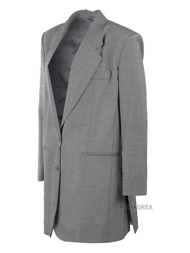 Women's Guelfo Yarn Dyed Wool Jacket Grey - MAX MARA - BALAAN 3