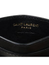 Tiny Monogram Shiny Leather Card Case Black - SAINT LAURENT - BALAAN 10