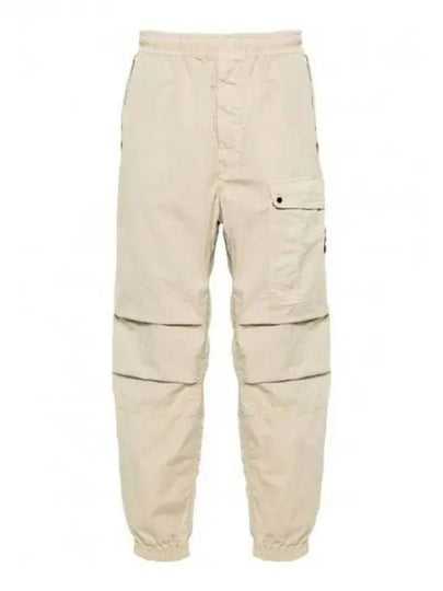 Logo Twill Cotton Cargo Track Pants Sand - STONE ISLAND - BALAAN 2