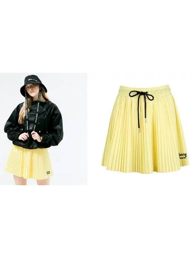 Golf Women s Pastel Pleated Skirt Yellow - HENRY STUART - BALAAN 3