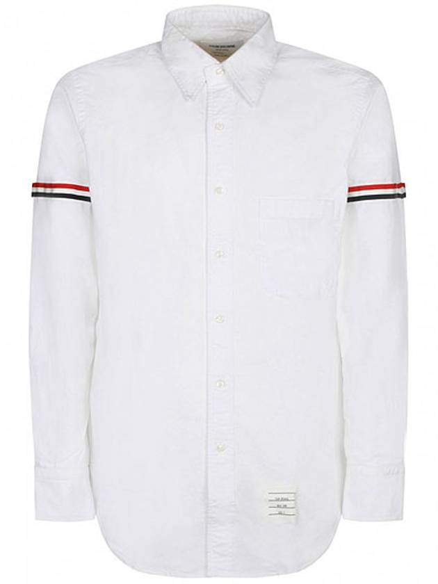 Armband Oxford Long Sleeve Shirt White - THOM BROWNE - BALAAN 2