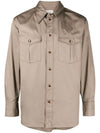 Cotton Long Sleeve Shirt Brown - LEMAIRE - BALAAN 1