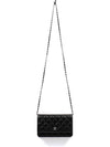 Classic Crossbag On Chain Grained Calfskin & Silver Black - CHANEL - BALAAN 8