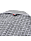 Checked Tweed Shrunken Short Sleeve Polo Grey - THOM BROWNE - BALAAN 8