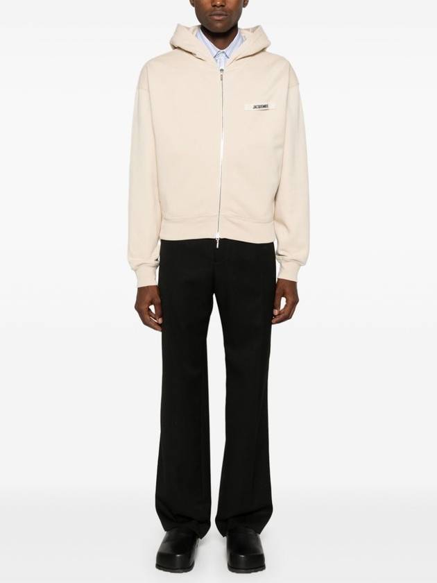 Le Gros Grain Zip-Up Hoodie Beige - JACQUEMUS - BALAAN 3