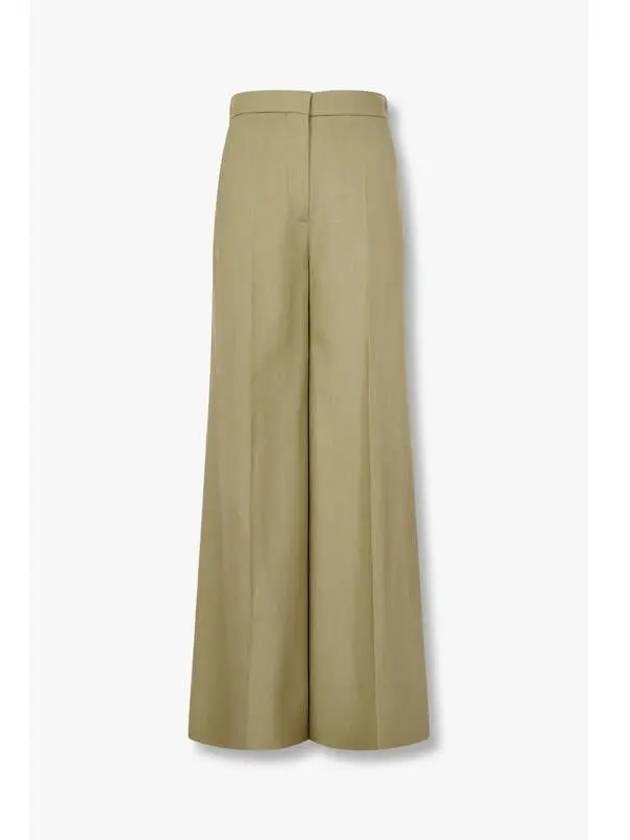 STELLA McCARTNEY Criss Line Wide Leg Pants Olive - STELLA MCCARTNEY - BALAAN 1