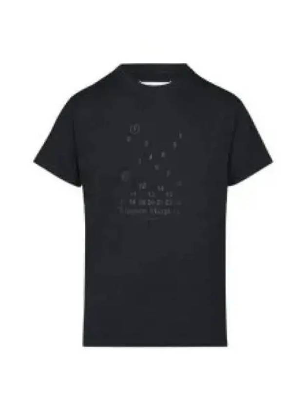 Numeric Logo Short Sleeve T-Shirt Black - MAISON MARGIELA - BALAAN 2