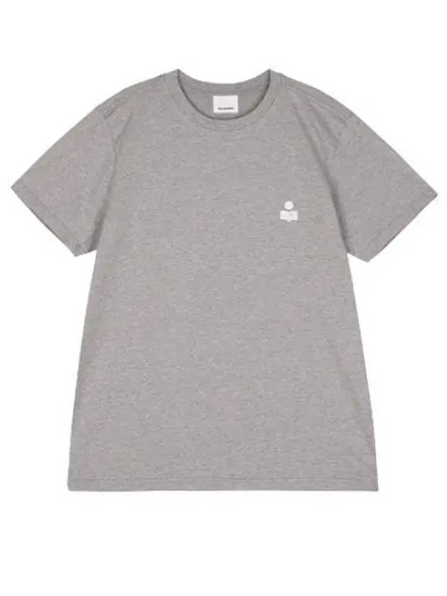 Zafferh Logo Cotton Short Sleeve T-Shirt Grey - ISABEL MARANT - BALAAN 2