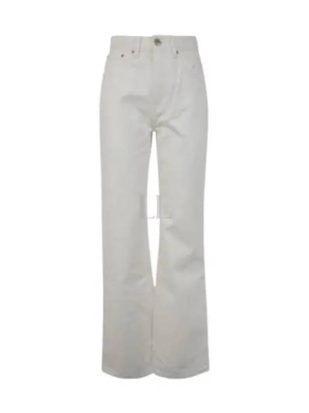 Cotton Straight Jeans White - AMI - BALAAN 2