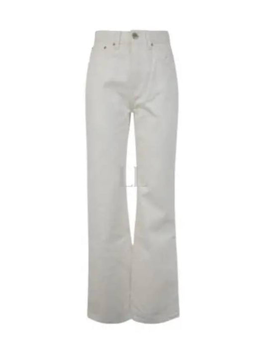 Cotton Straight Jeans White - AMI - BALAAN 2