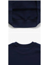 Brushed Logo Print Cotton Sweatshirt Navy - MSGM - BALAAN 4