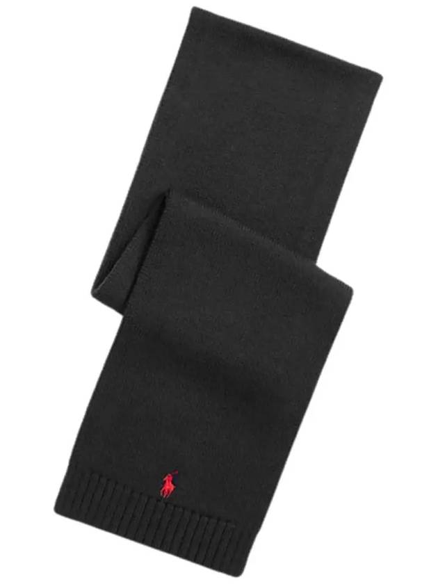 Kids Pony Logo Wool Muffler Black 879737 002 - POLO RALPH LAUREN - BALAAN 3