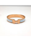 Clic H Bracelet Rose Gold Blanc - HERMES - BALAAN 3