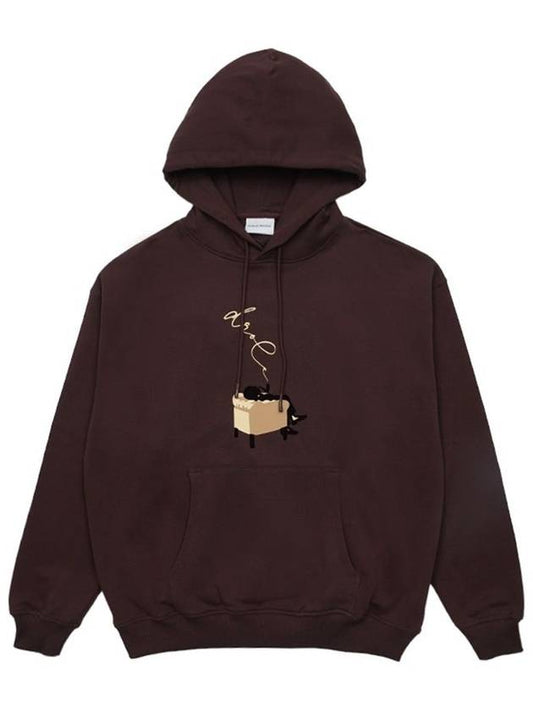 Drold Monsieur LE embroidered logo hooded sweatshirt wine HO145 CO001 WN - DROLE DE MONSIEUR - BALAAN 1