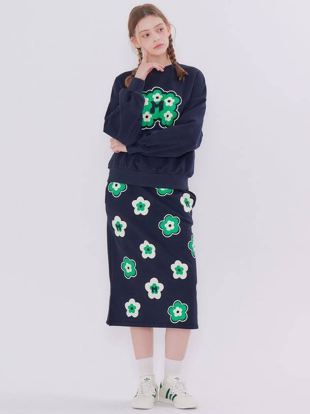 Flower Sweatshirt Navy - METAPHER - BALAAN 5