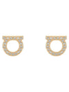 Gancini Crystal Small Earrings Gold - SALVATORE FERRAGAMO - BALAAN 4