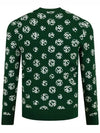 Men's Golf Gus Jacquard Crew Neck Sweater Green - J.LINDEBERG - BALAAN 4