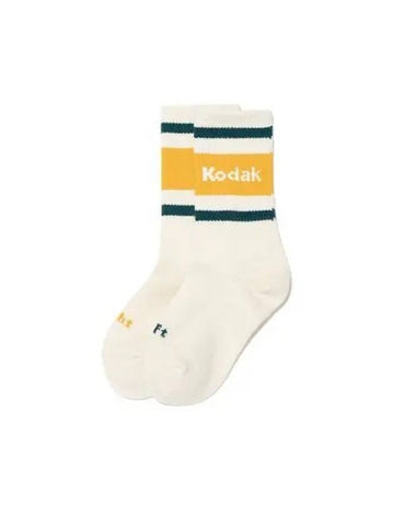 KODAK Color Jacquard Wool Socks IVORY - KODO - BALAAN 1