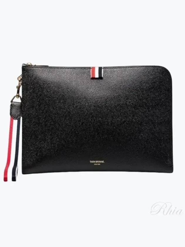 RWB Strap Medium Folio Clutch Black - THOM BROWNE - BALAAN 2