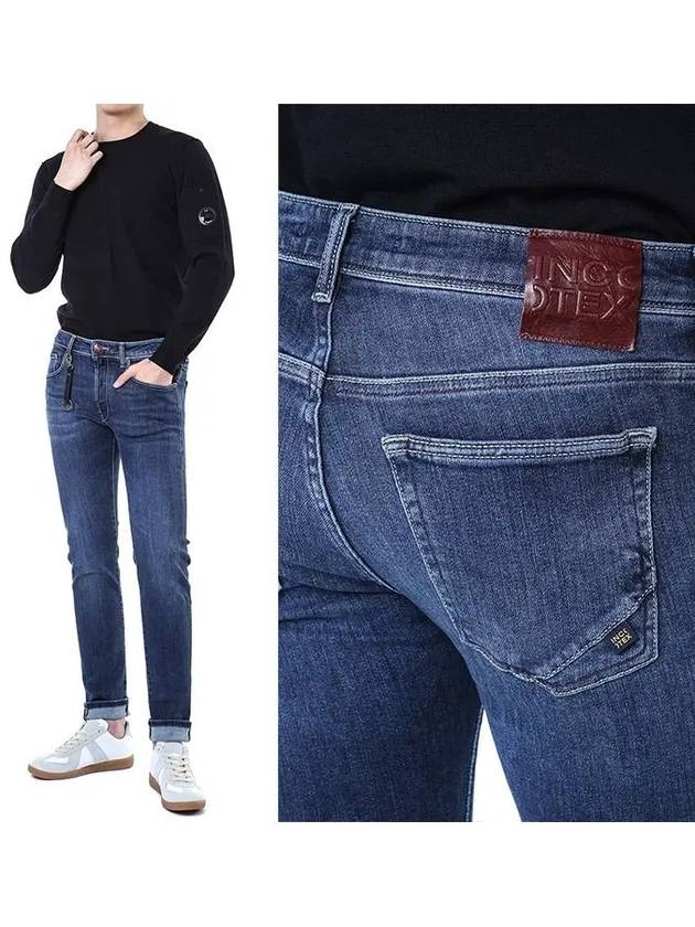 Denim ladder logo comfortable dark blue washed jeans BDPS0003 F17 00709 W2 002 - INCOTEX - BALAAN 1