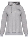 Logo Printing Hoodie Grey - GANNI - BALAAN.