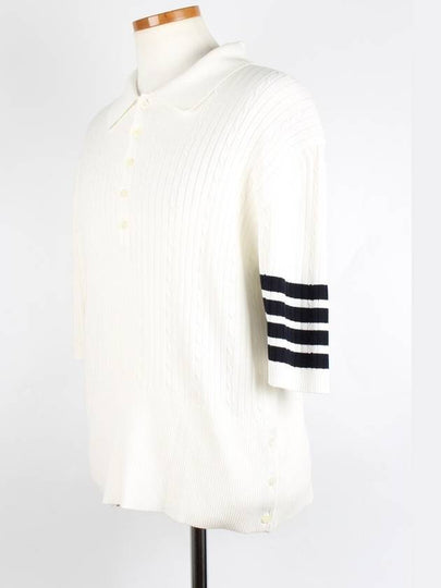 4 bar striped baby cable short sleeve collar 5 110 - THOM BROWNE - BALAAN 2