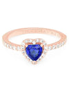 Sparkling Heart Ring Blue Gold - PANDORA - BALAAN 6