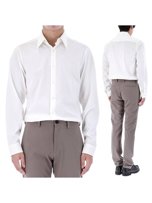 Structure Knit Sylvain Long Sleeve Shirt White - THEORY - BALAAN 1